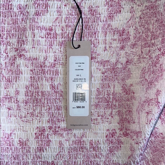 Pink Smocked Women's Top - Picture 4 of 6